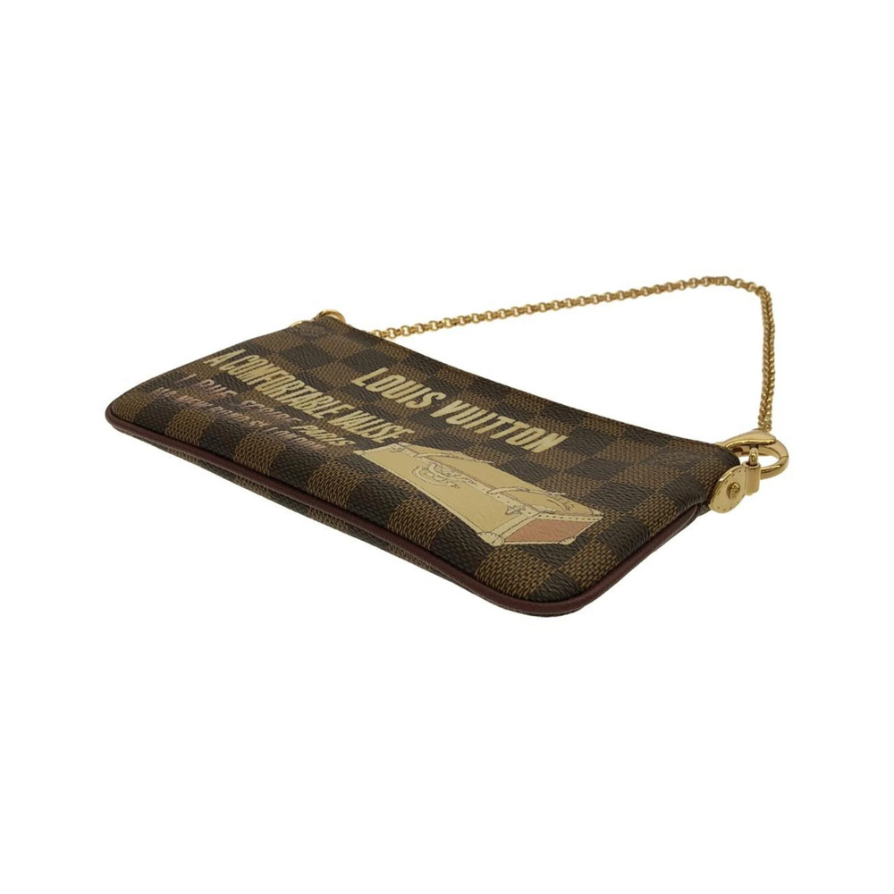 LOUIS VUITTON Authentic Brown Damier Pochette Pouch - Picture 3 of 8